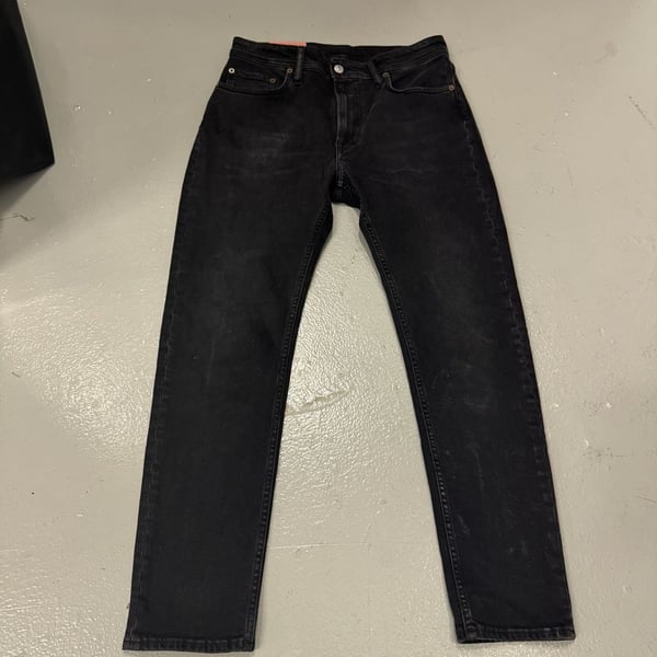 Acne Studios Blå Konst Melk Used Black Jeans