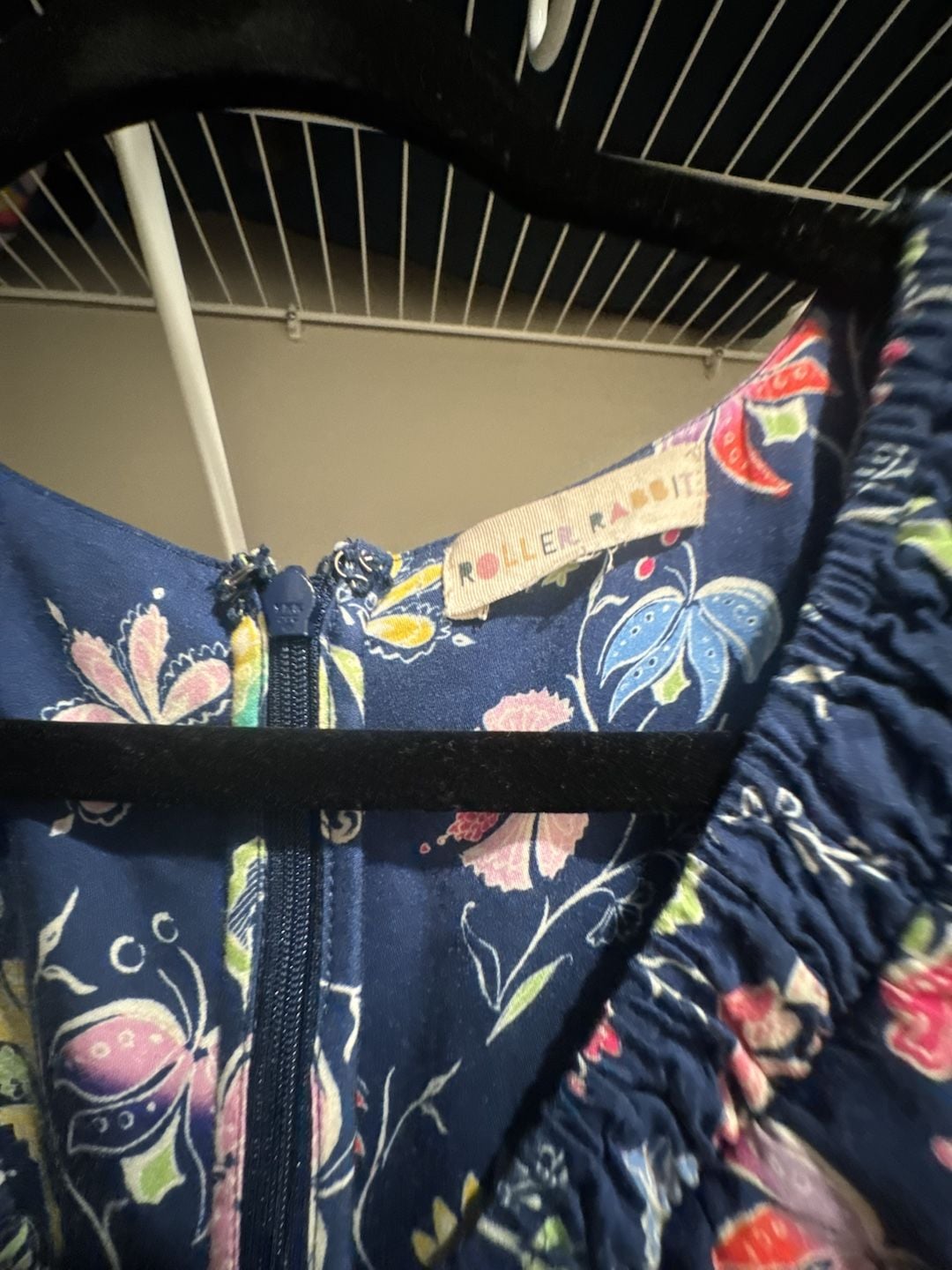 Roller Rabbit Blue Floral Print Cap Sleeve Maxi Dress 3