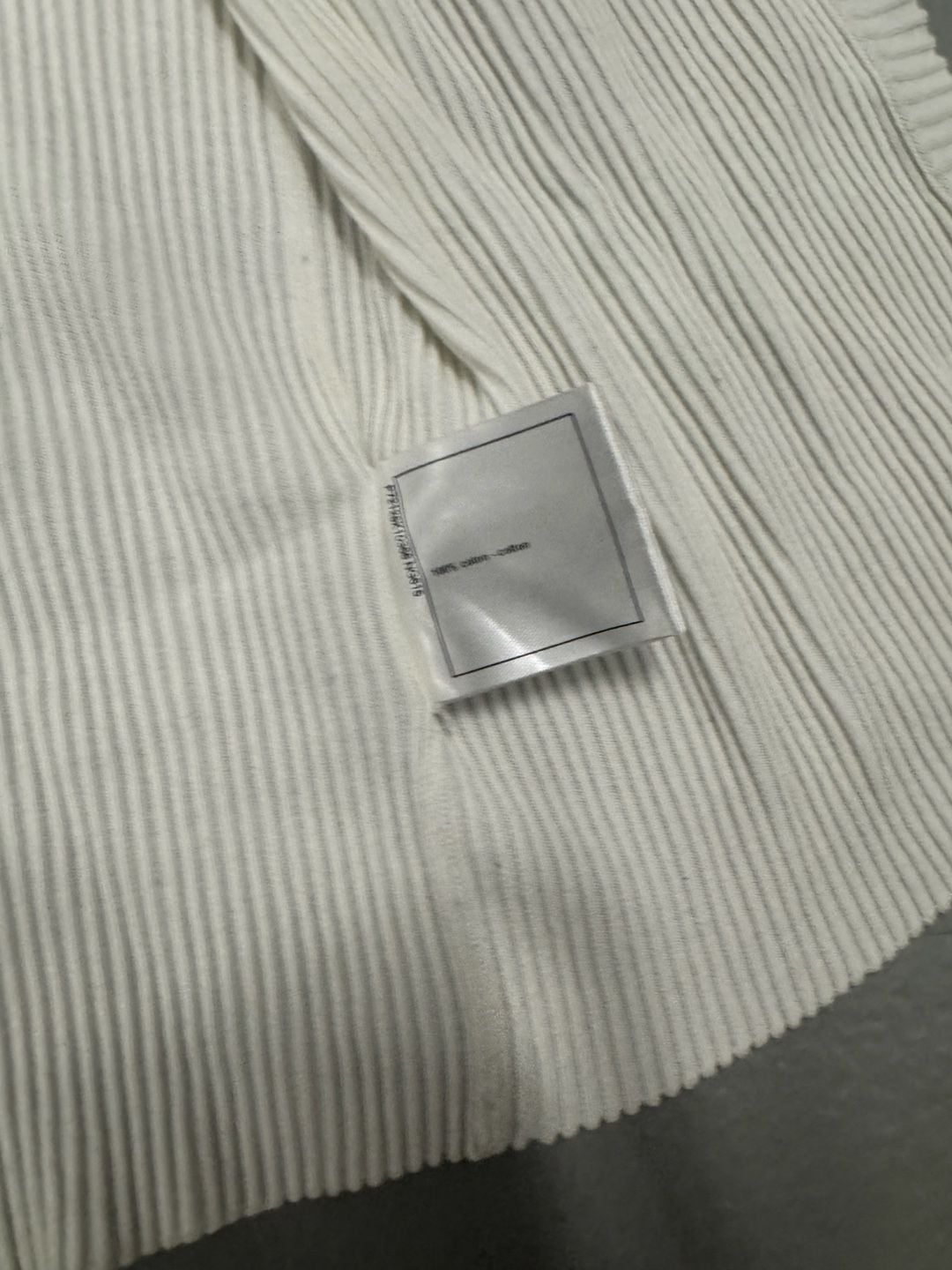 Chanel Ribbed Cotton Short Sleeve Button-Down Cardigan 4