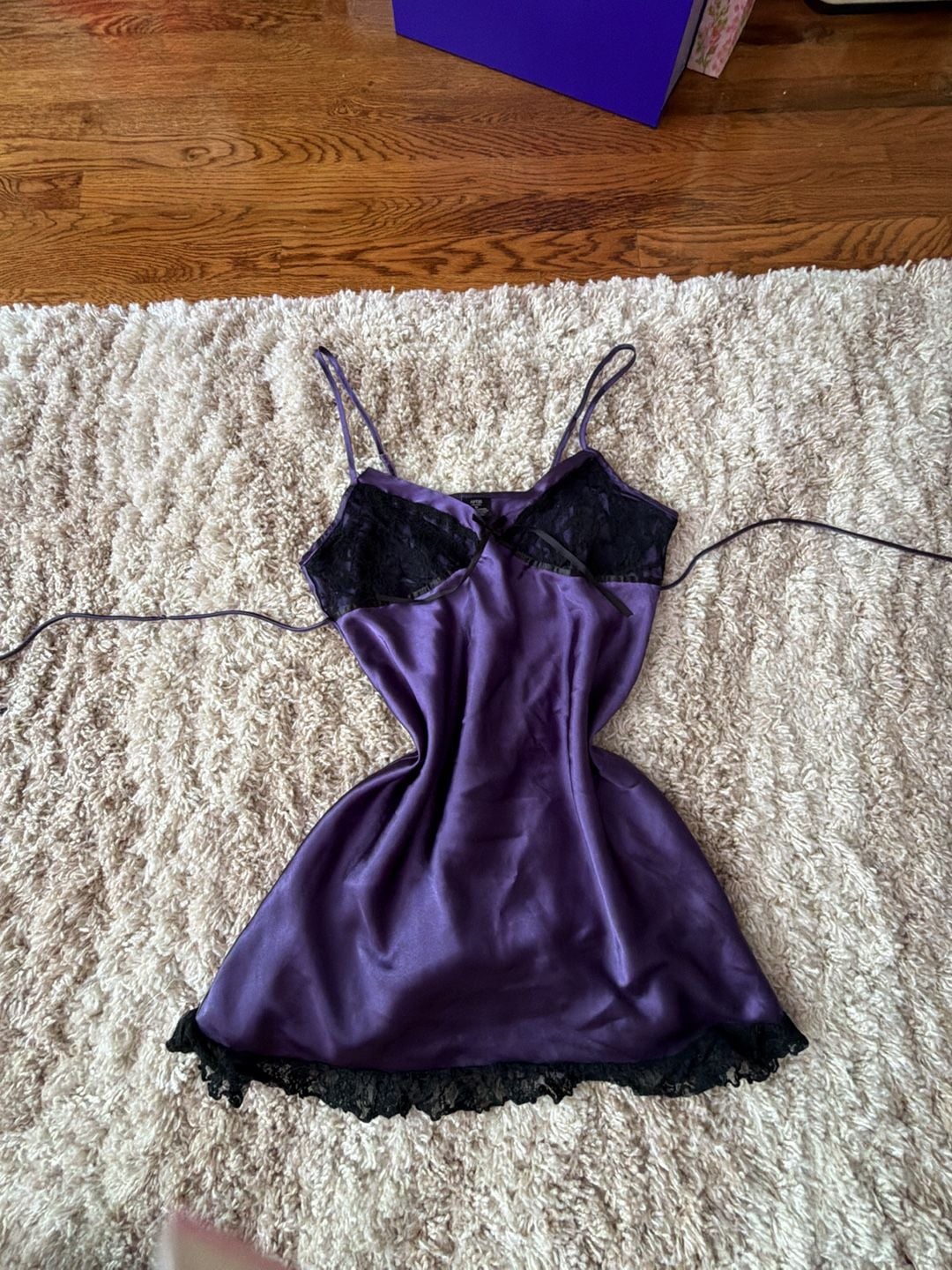 Apt. 9 Intimates Satin and Lace Babydoll Chemise Nightie 1