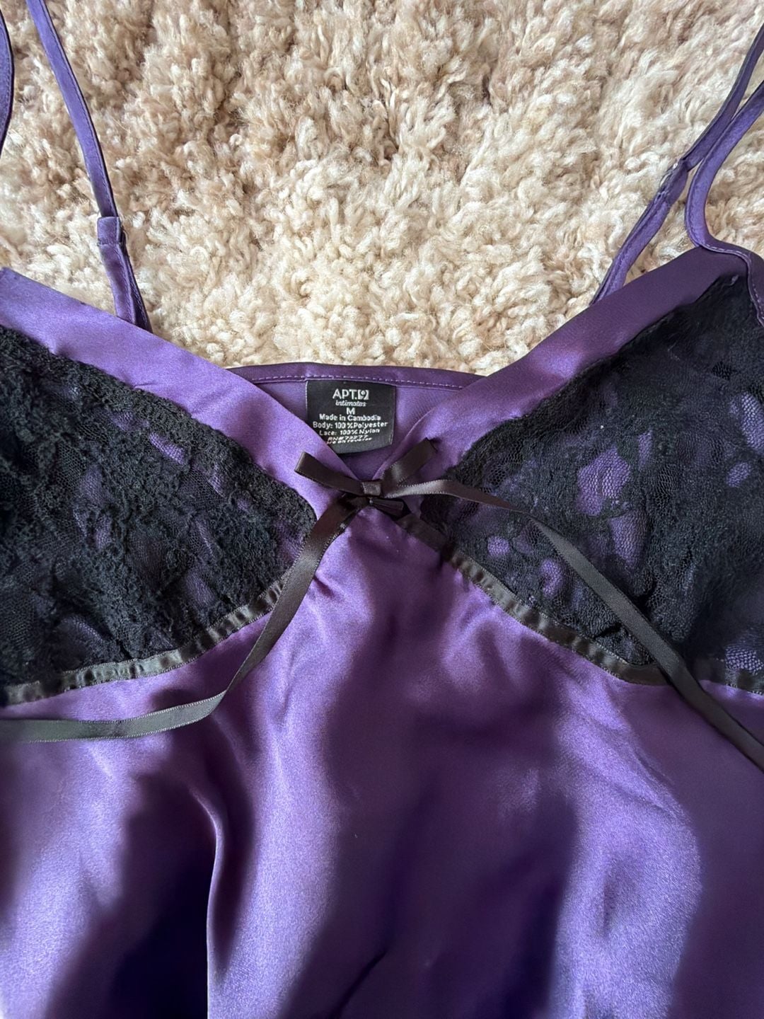 Apt. 9 Intimates Satin and Lace Babydoll Chemise Nightie 2