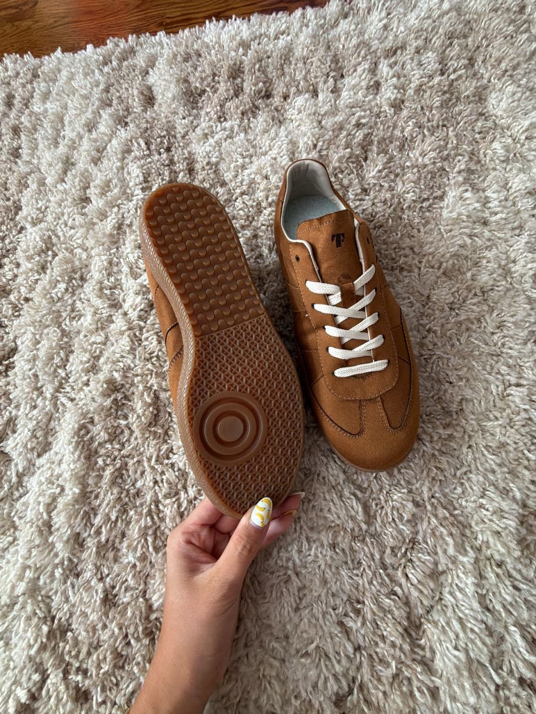 Thousand Fell Men's Military Cognac Suede-Touch Lace-Up Sneakers 2