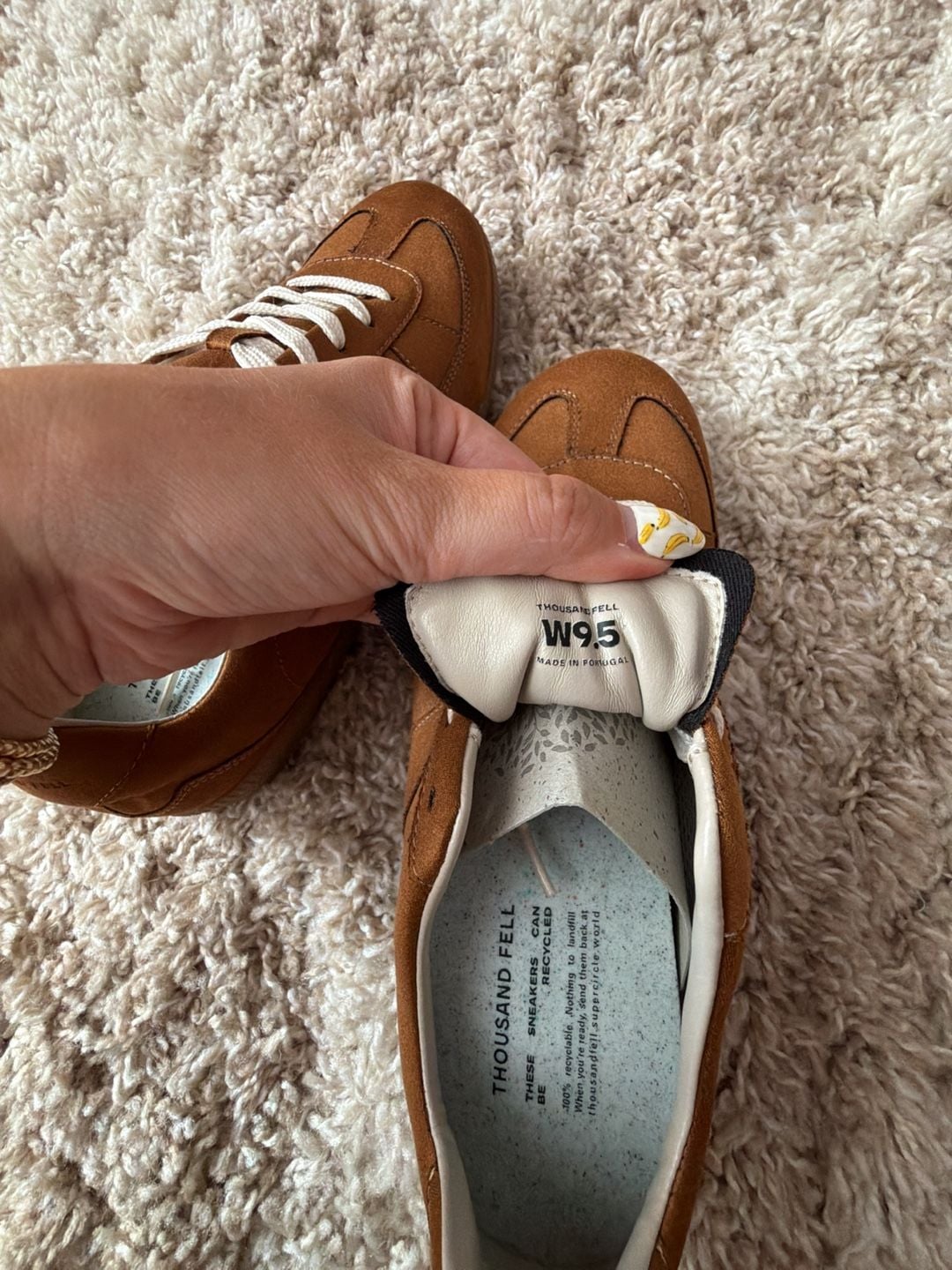 Thousand Fell Men's Military Cognac Suede-Touch Lace-Up Sneakers 3
