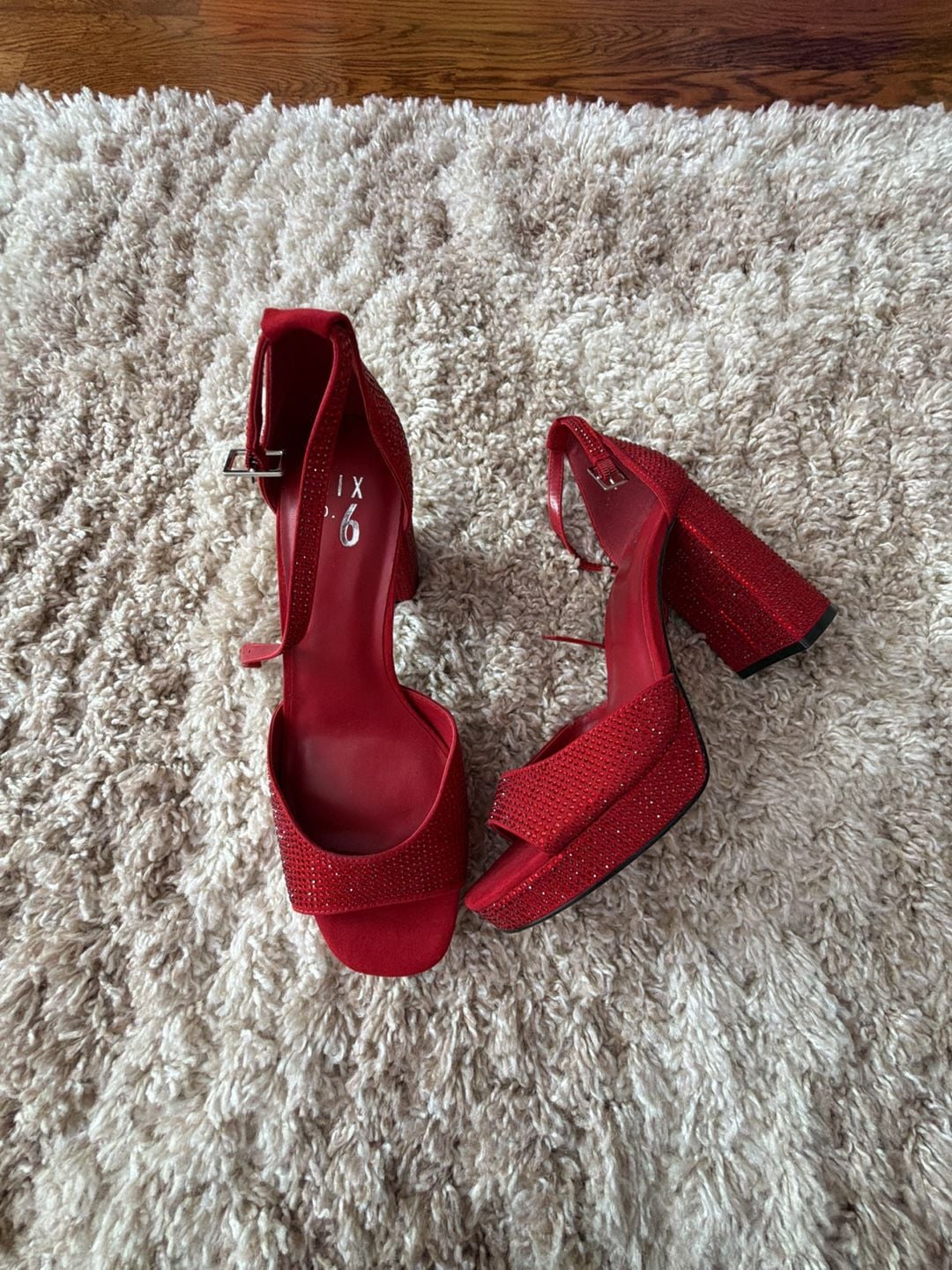 J. Renee Winsley Satin Rhinestone Dress Sandals 1
