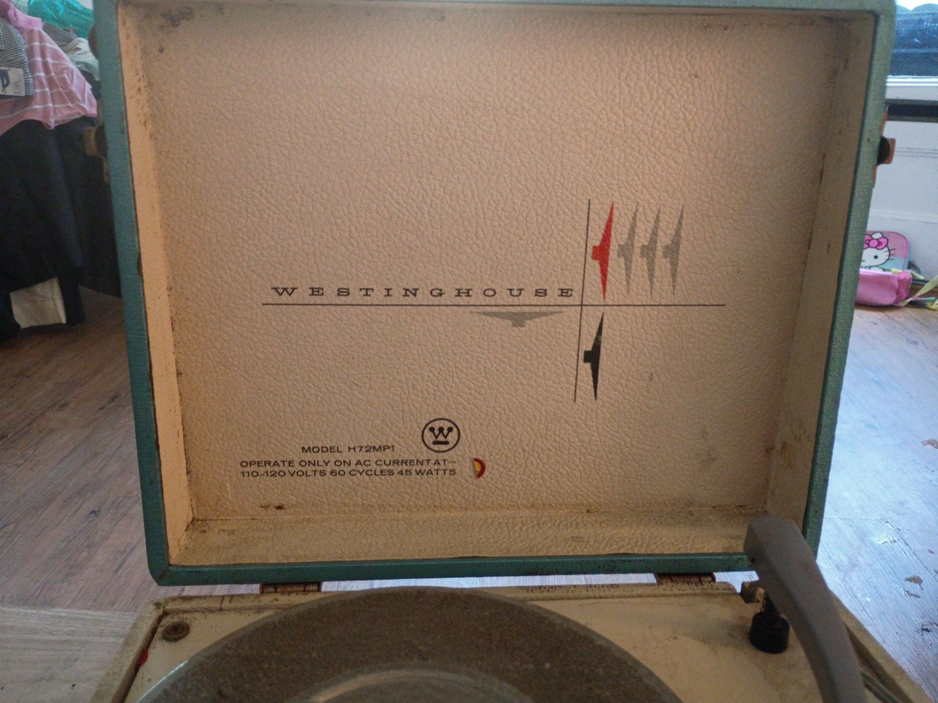 Vintage Westinghouse Portable Suitcase Record Player Model H72MP1 2