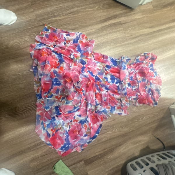 MISA Los Angeles Floral Ruffle Mini Dress