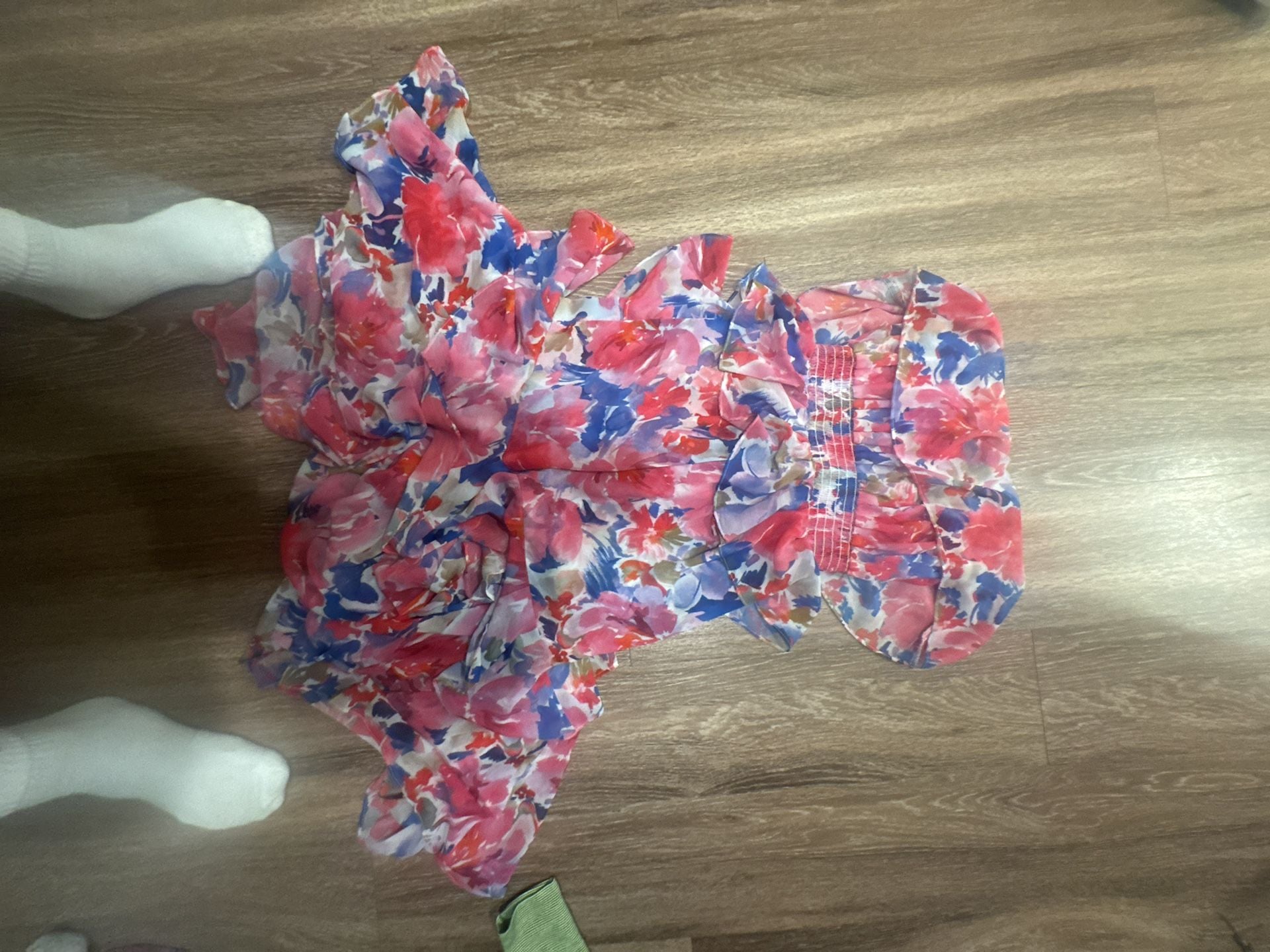 MISA Los Angeles Floral Ruffle Mini Dress 3