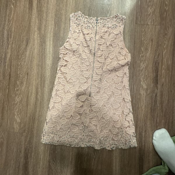 Alice + Olivia Bejeweled Lace Sleeveless Mini Dress