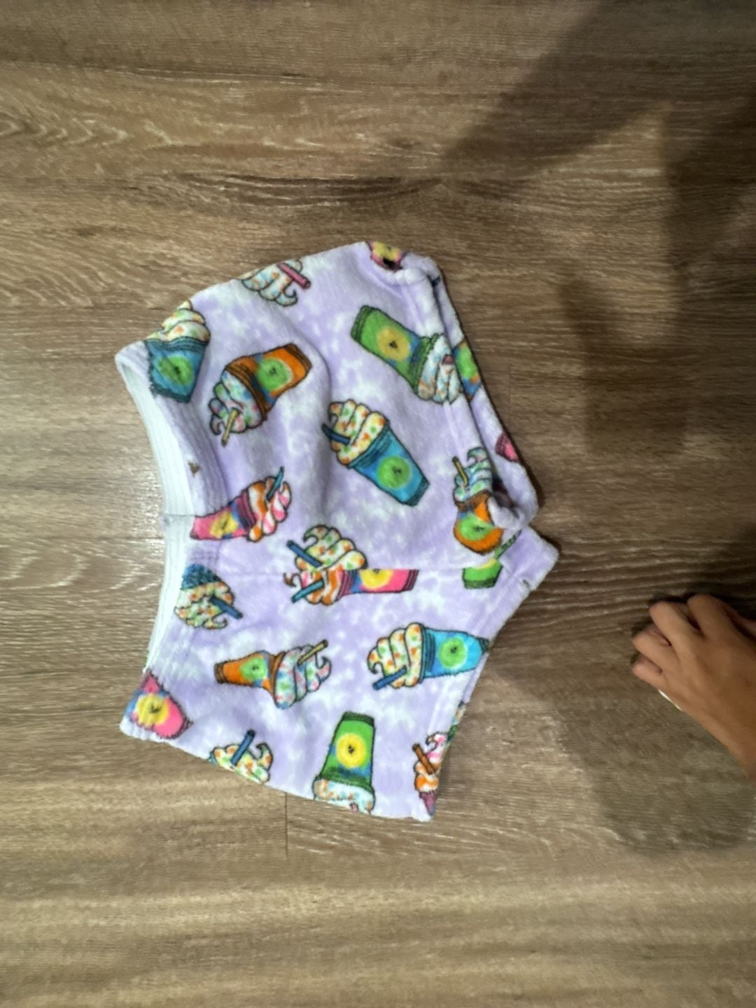 Made With Love and Kisses Fun Frappes Plush Pajama Shorts 1