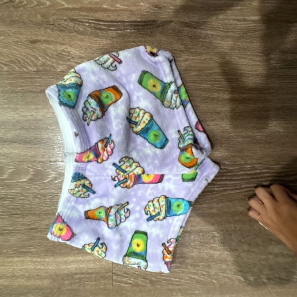 Made With Love and Kisses Fun Frappes Plush Pajama Shorts
