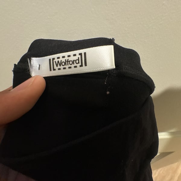 Wolford Velvet Leg Comfort Tights Black Size Medium