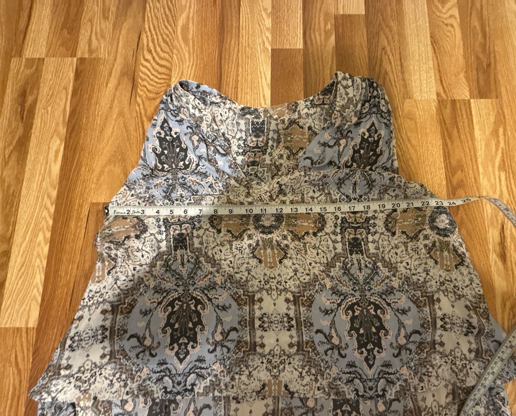 Free People Darcy Printed V-Neck Swing Tank Top Size L 6