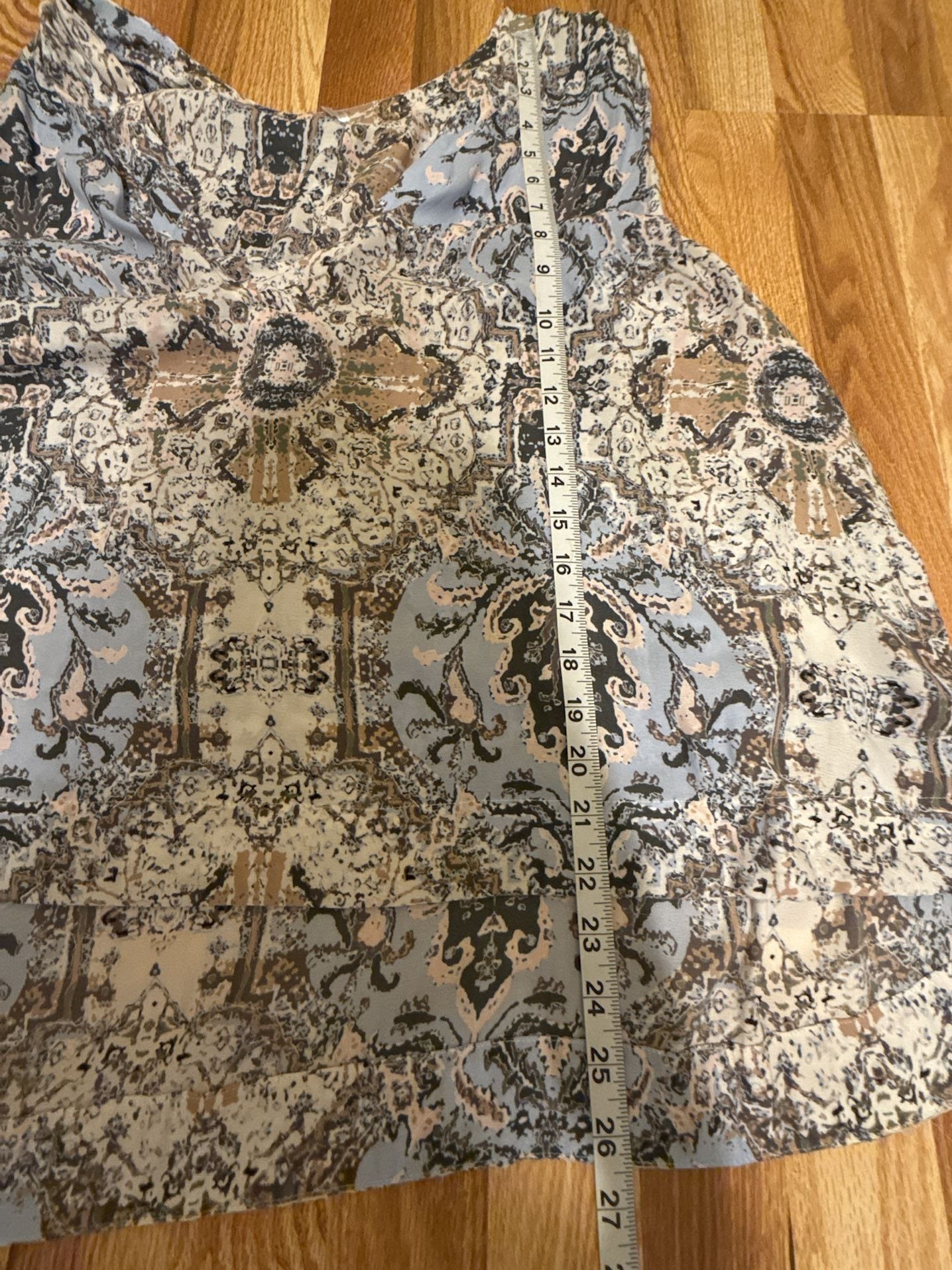 Free People Darcy Printed V-Neck Swing Tank Top Size L 7