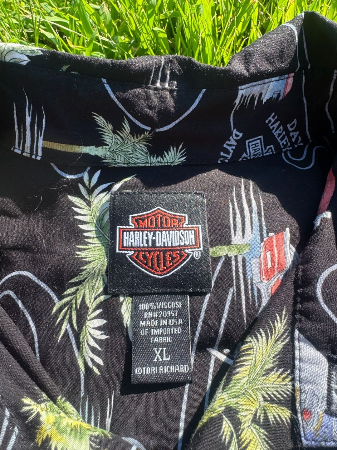 Tori Richard Harley-Davidson Daytona Beach Print Viscose Button-Down Shirt 3
