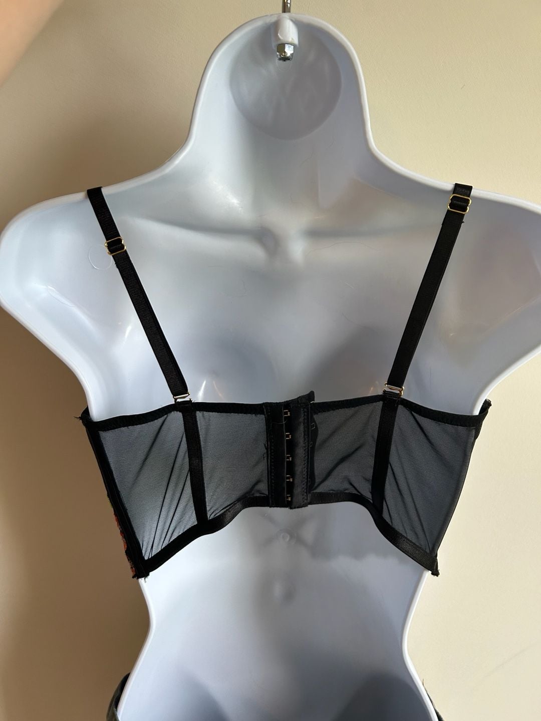 Floral embroidered bustier bra 6