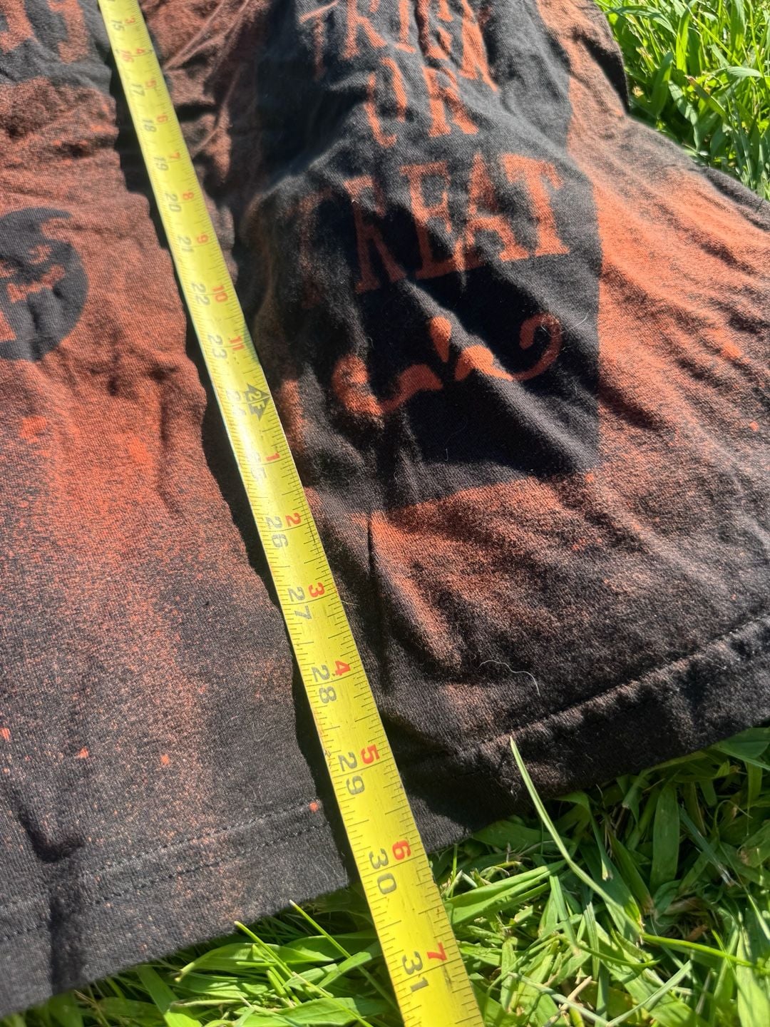 Wrangler Workwear Black Bleach-Dyed 'Happy Halloween' Graphic Pocket T-Shirt 4