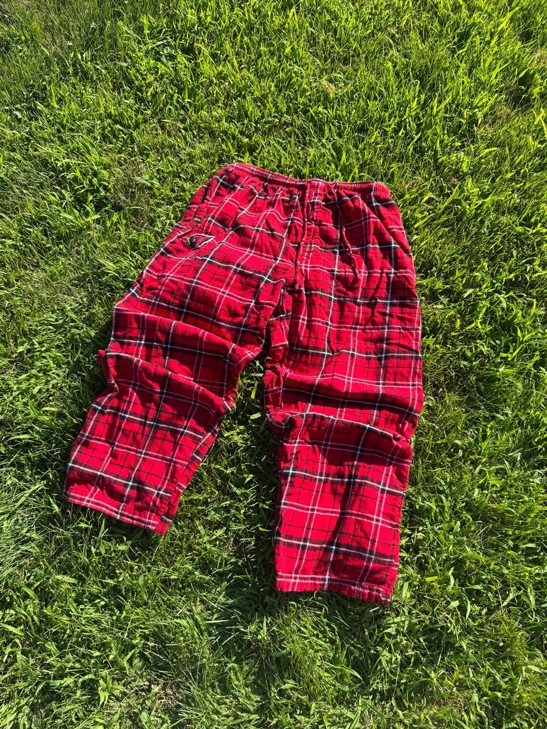 NFL Arizona Cardinals Men's Red Plaid Flannel Sleepwear Pajama Pants 1