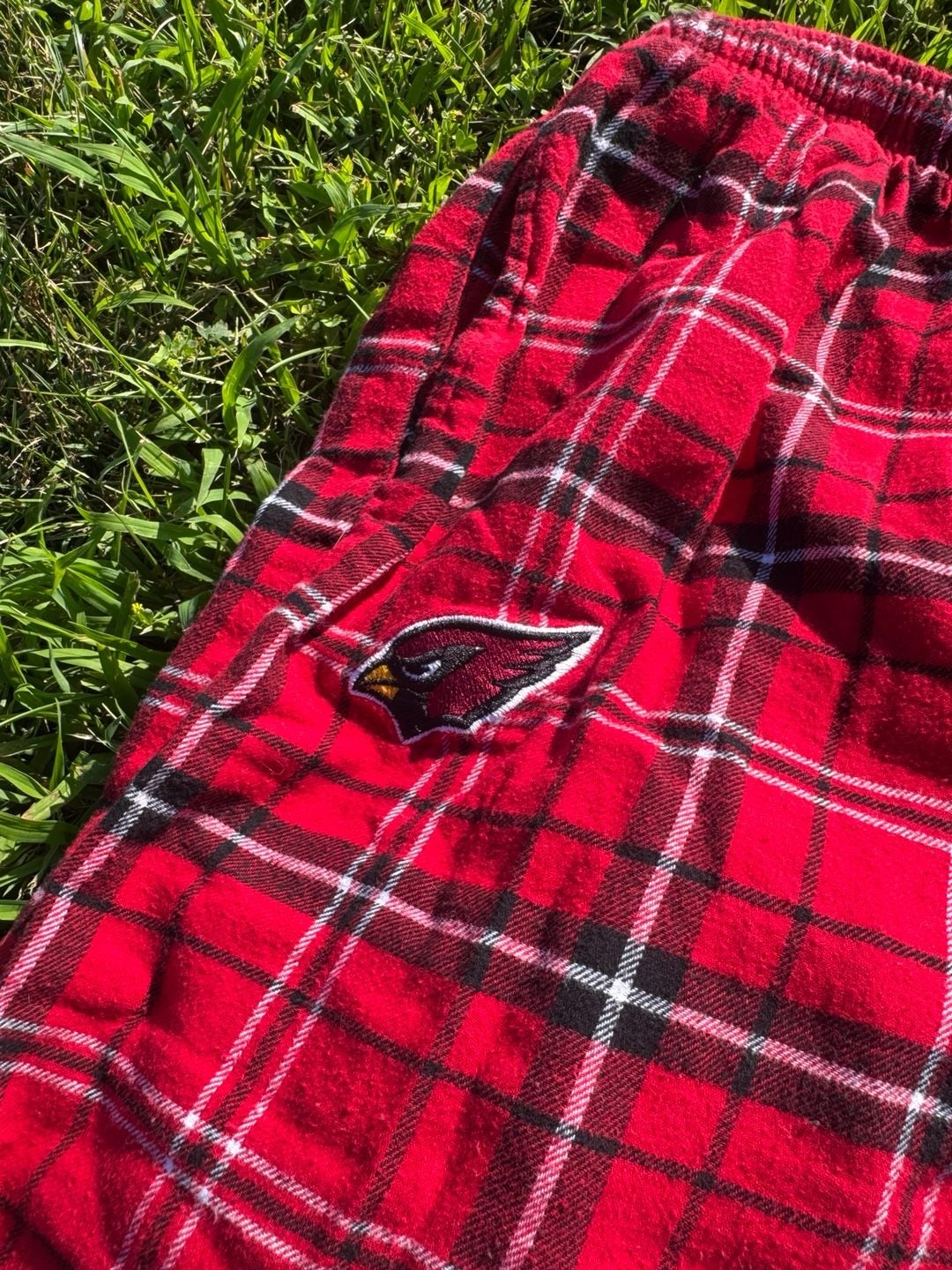 NFL Arizona Cardinals Men's Red Plaid Flannel Sleepwear Pajama Pants 2