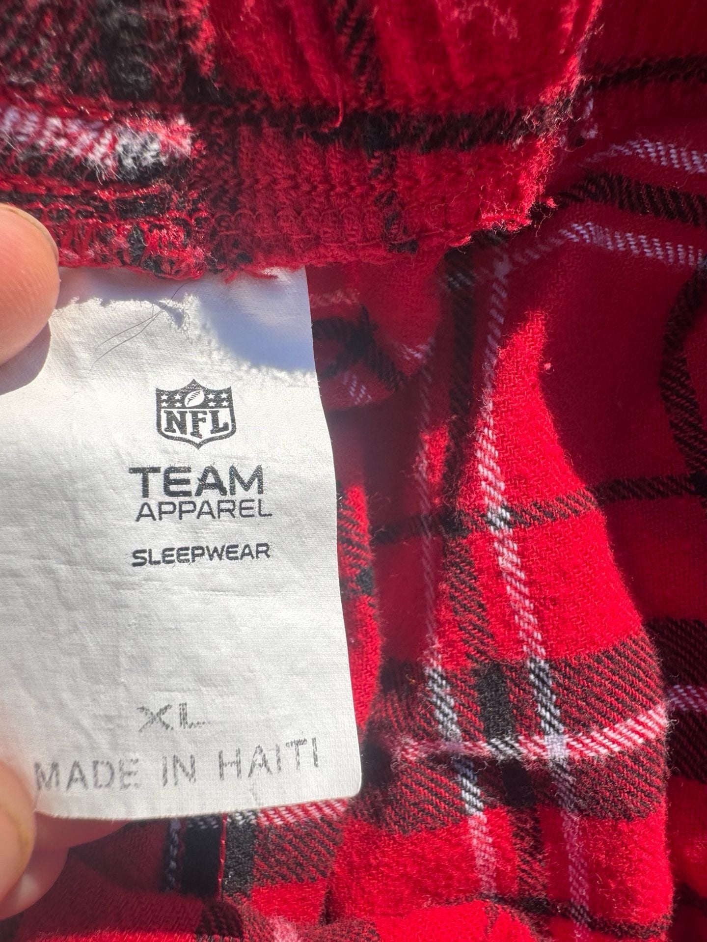 NFL Arizona Cardinals Men's Red Plaid Flannel Sleepwear Pajama Pants 5