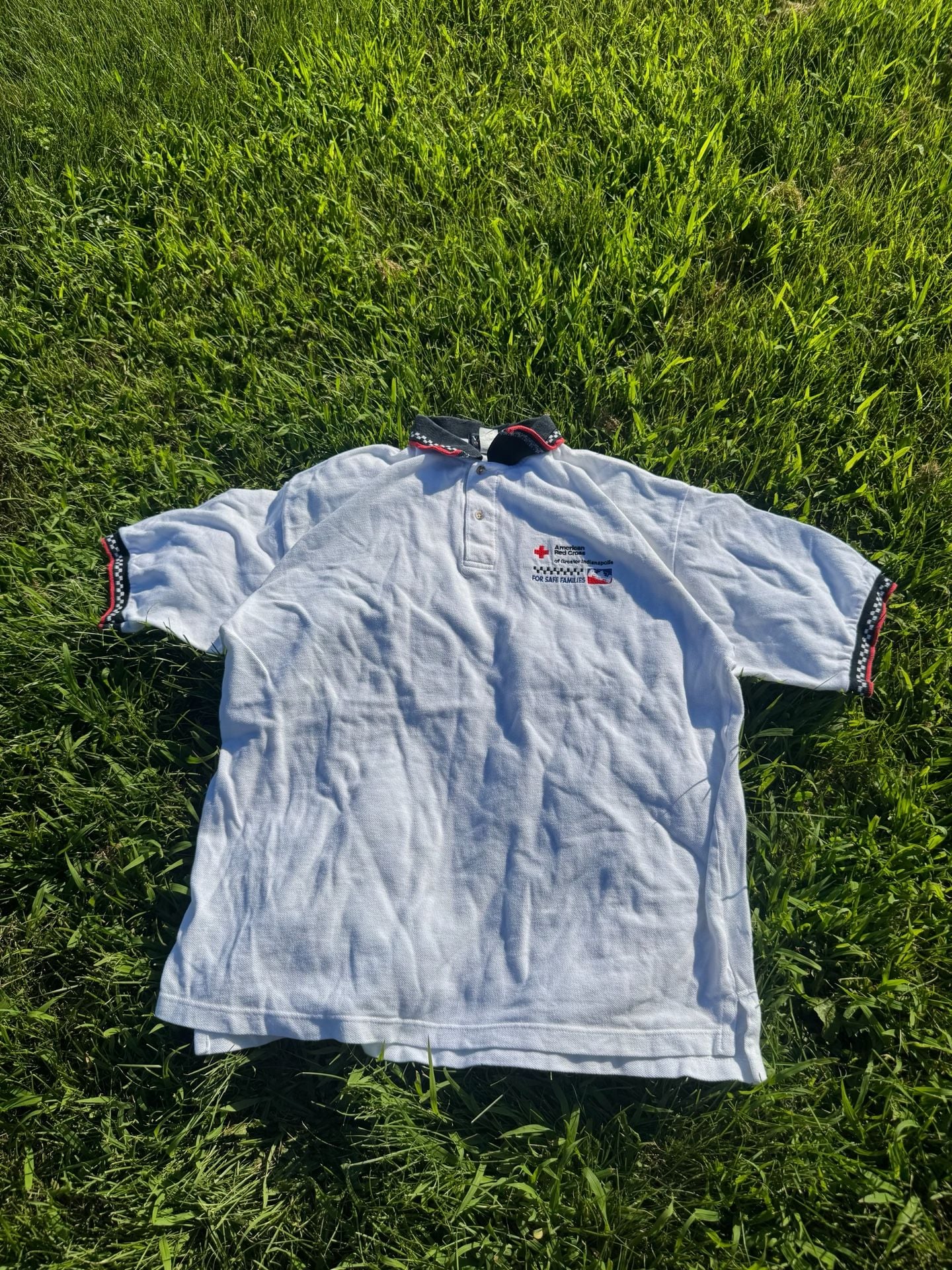 Vintage Vantage Custom Classics American Red Cross Indianapolis Polo Shirt Sz L 2