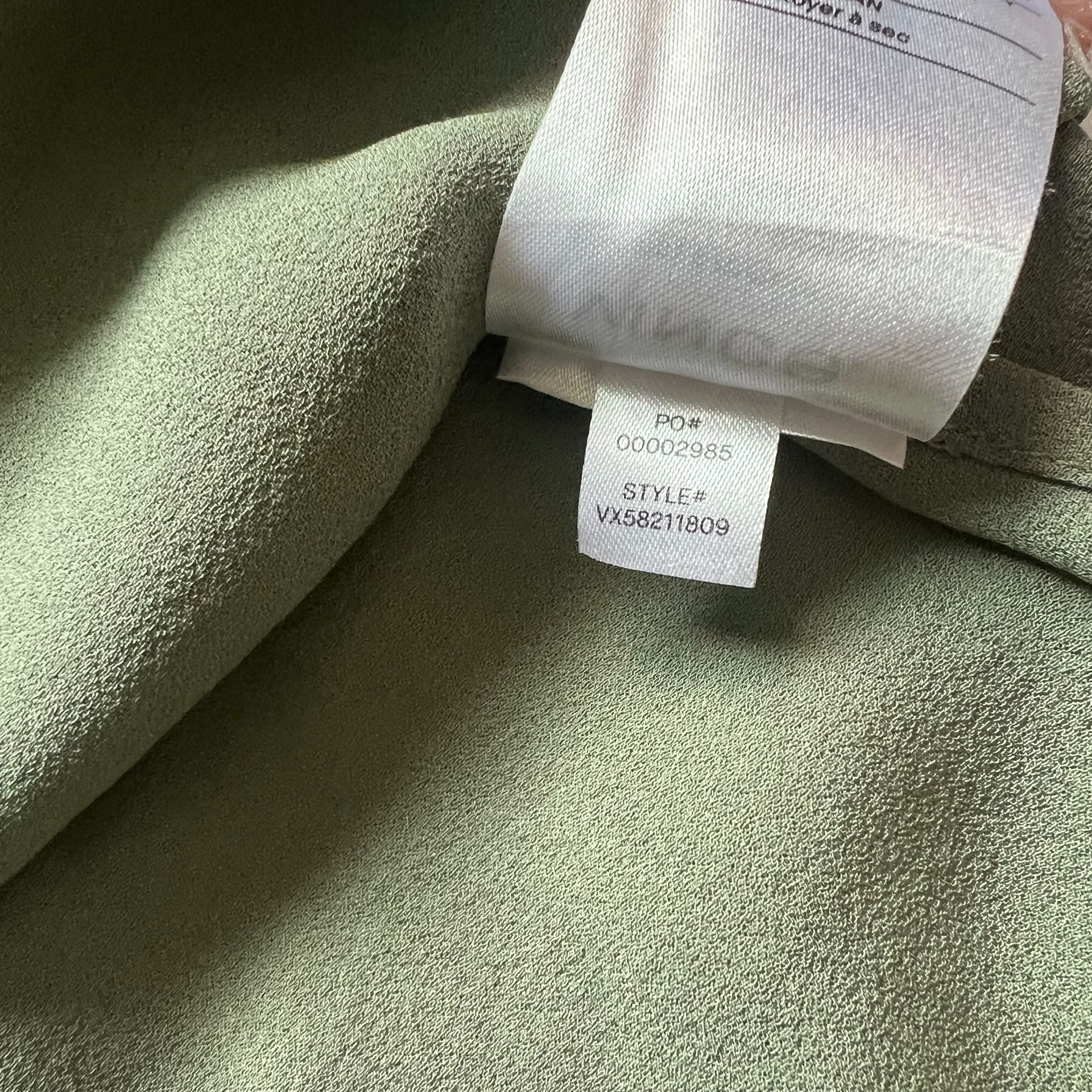 Vince Sleeveless 100% Silk Tunic BlouseTop in Sage Green Medium 8
