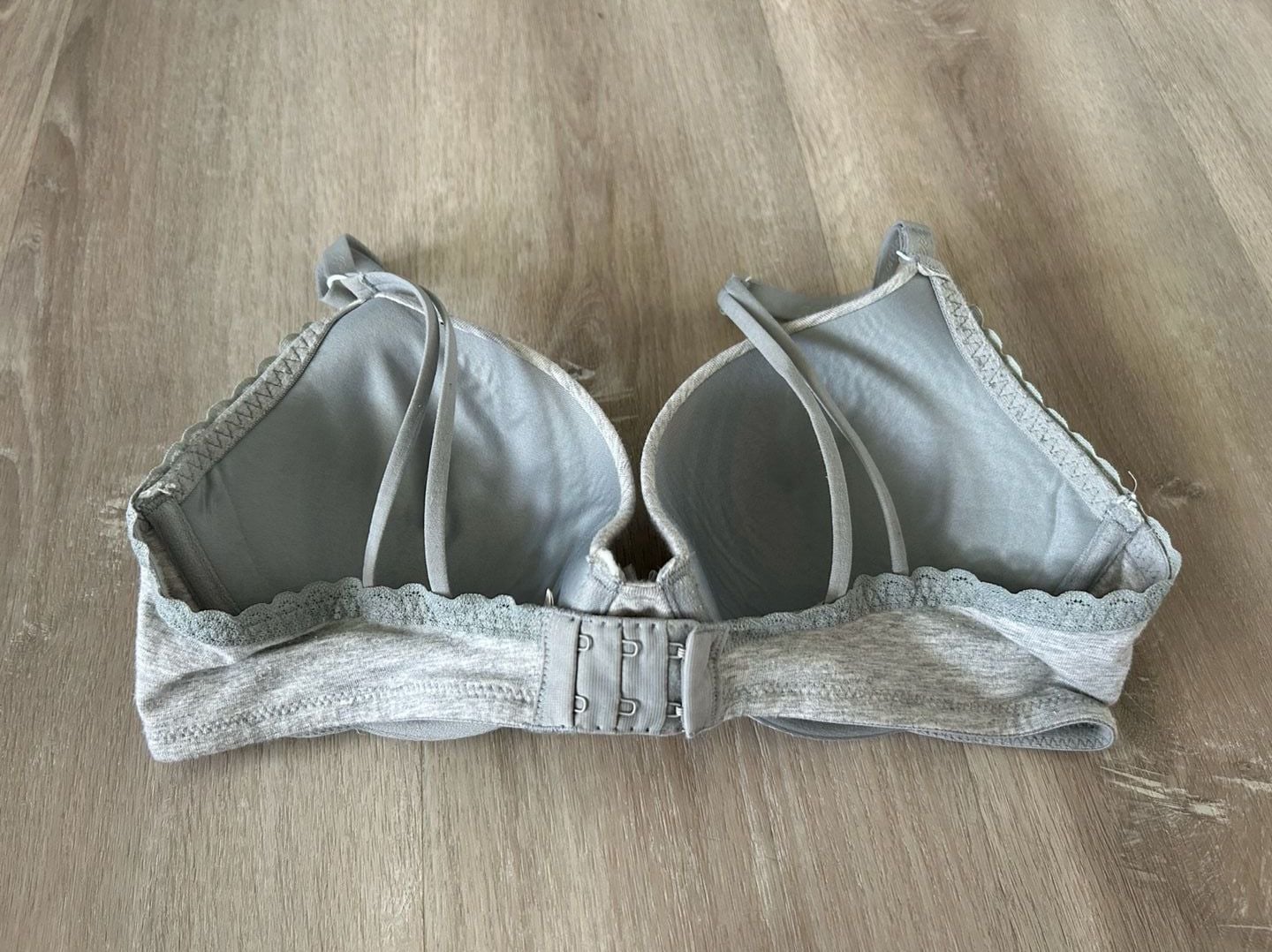 Aerie Women's Lightly Lined T-Shirt Bra, Grey Heather, Size 34D 5