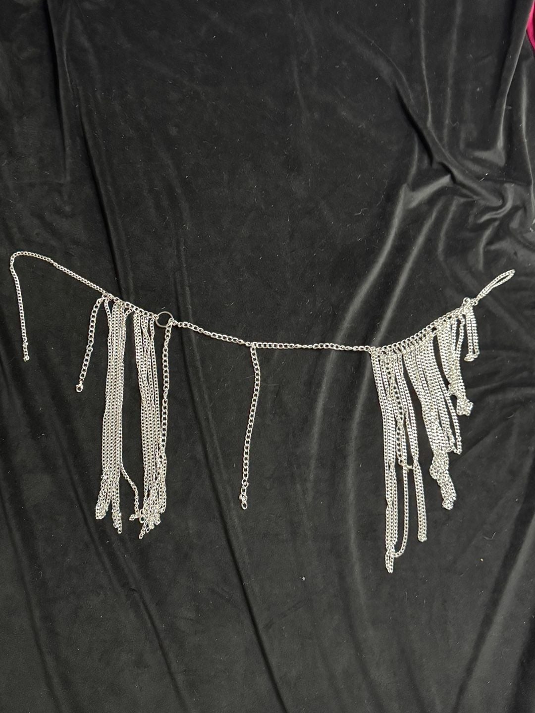 Silver-Tone Chain Fringe Body Harness or Waist Belt 2
