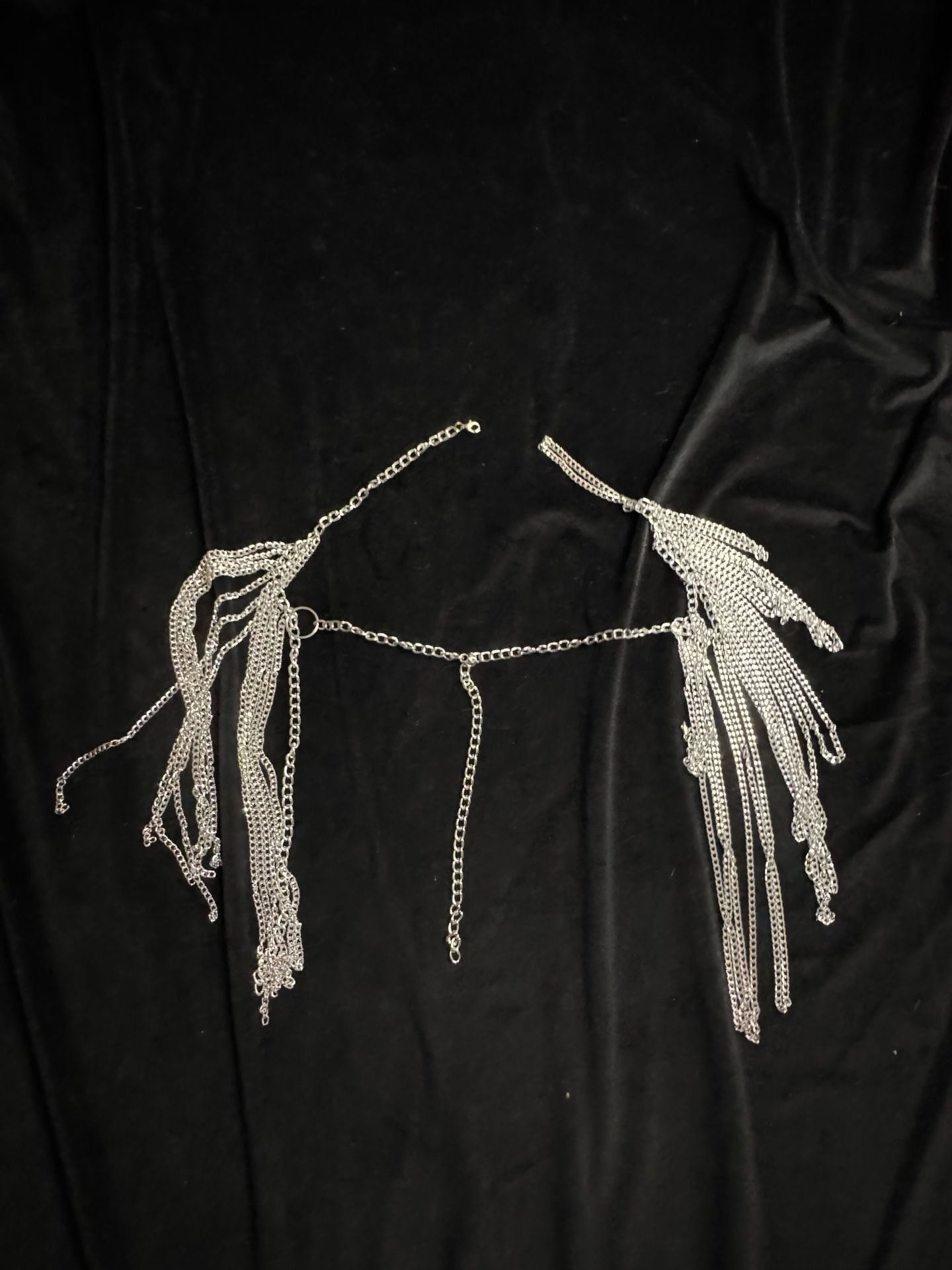 Silver-Tone Chain Fringe Body Harness or Waist Belt 4