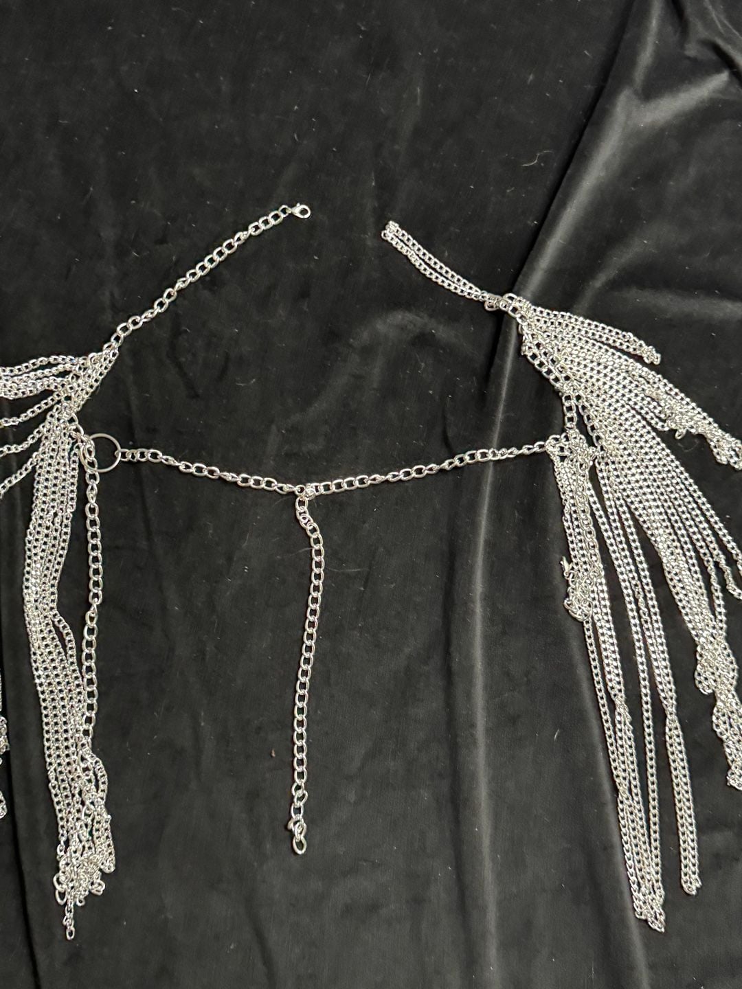 Silver-Tone Chain Fringe Body Harness or Waist Belt 6