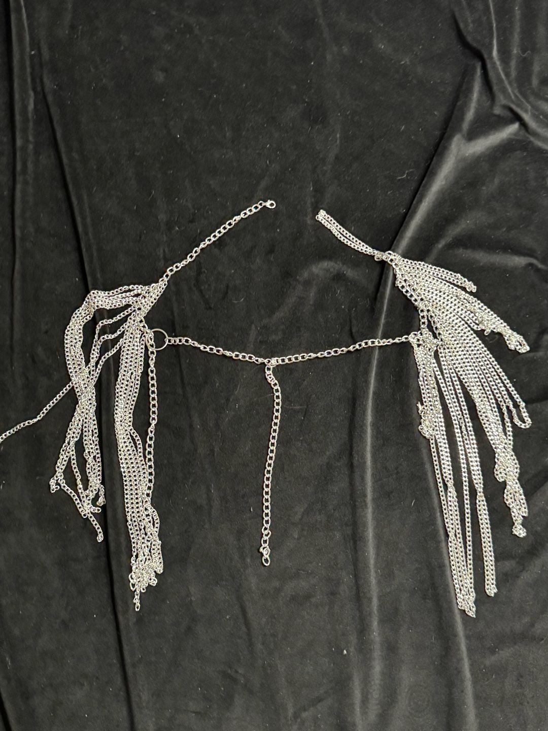 Silver-Tone Chain Fringe Body Harness or Waist Belt 7