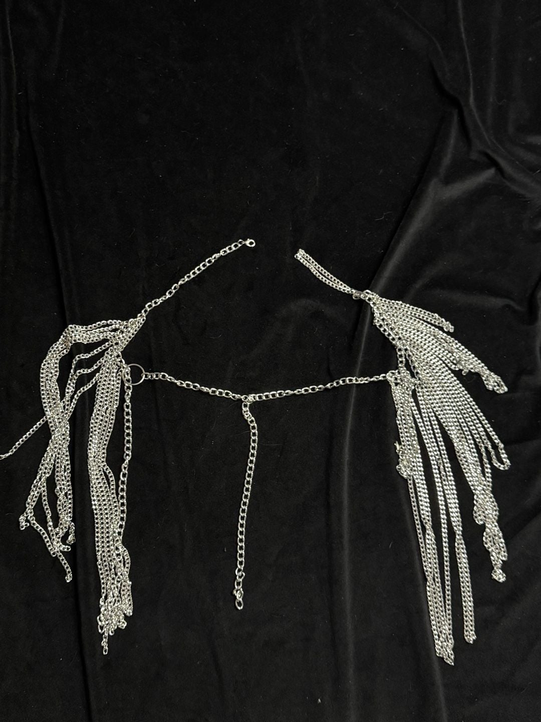 Silver-Tone Chain Fringe Body Harness or Waist Belt 8