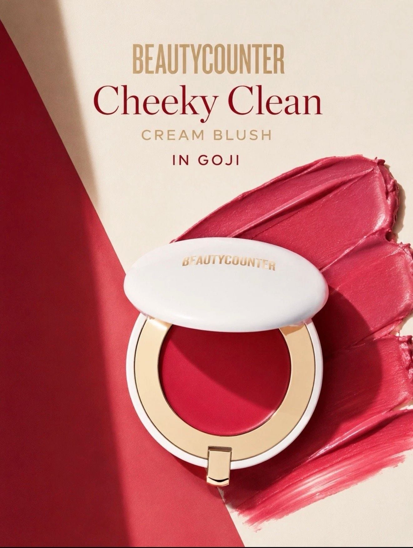 2 pack! NIB***Beautycounter Cheeky Clean Cream Blush in Chai and Goji 8