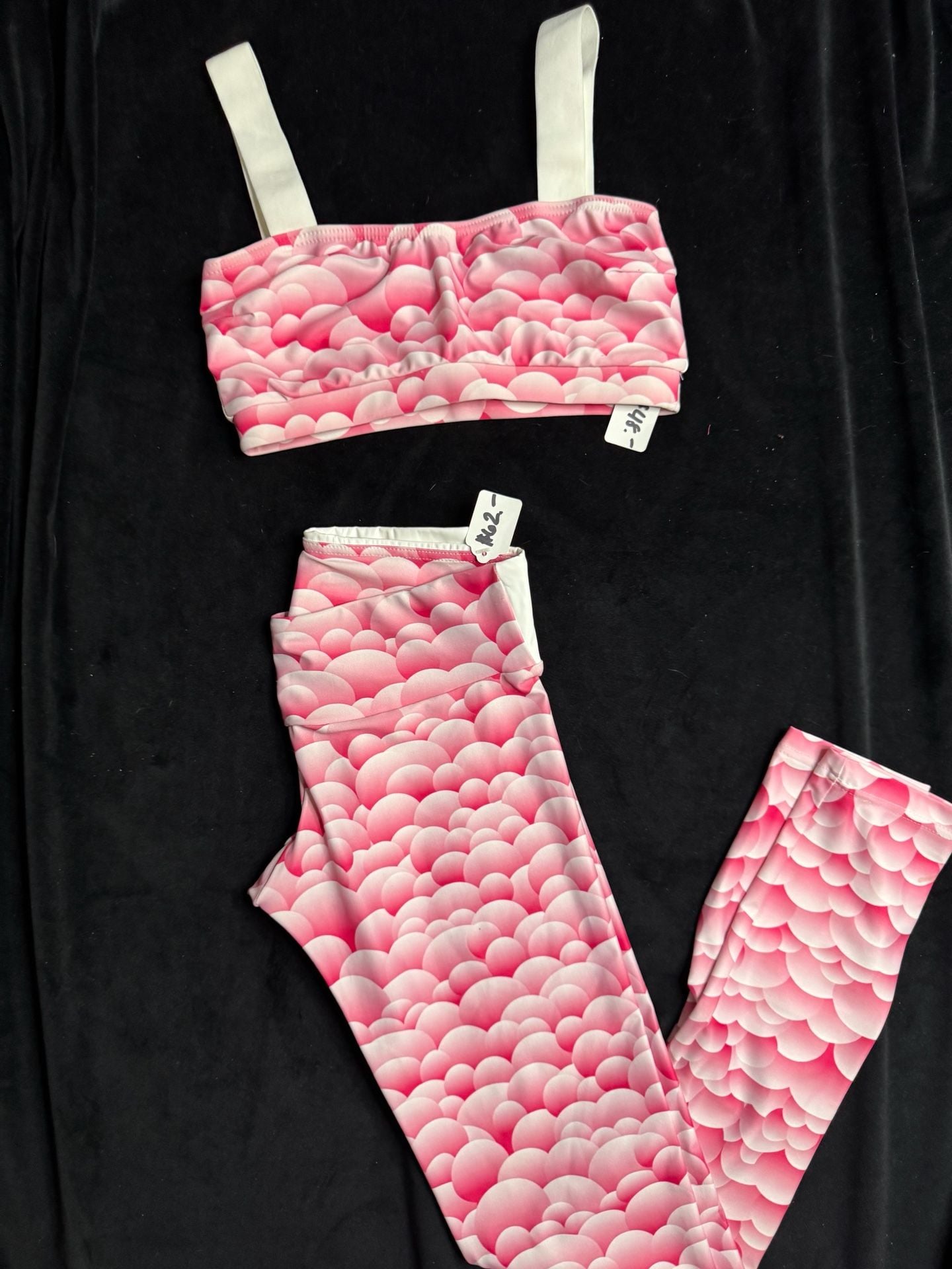 Pink workout set Bubble Print 1