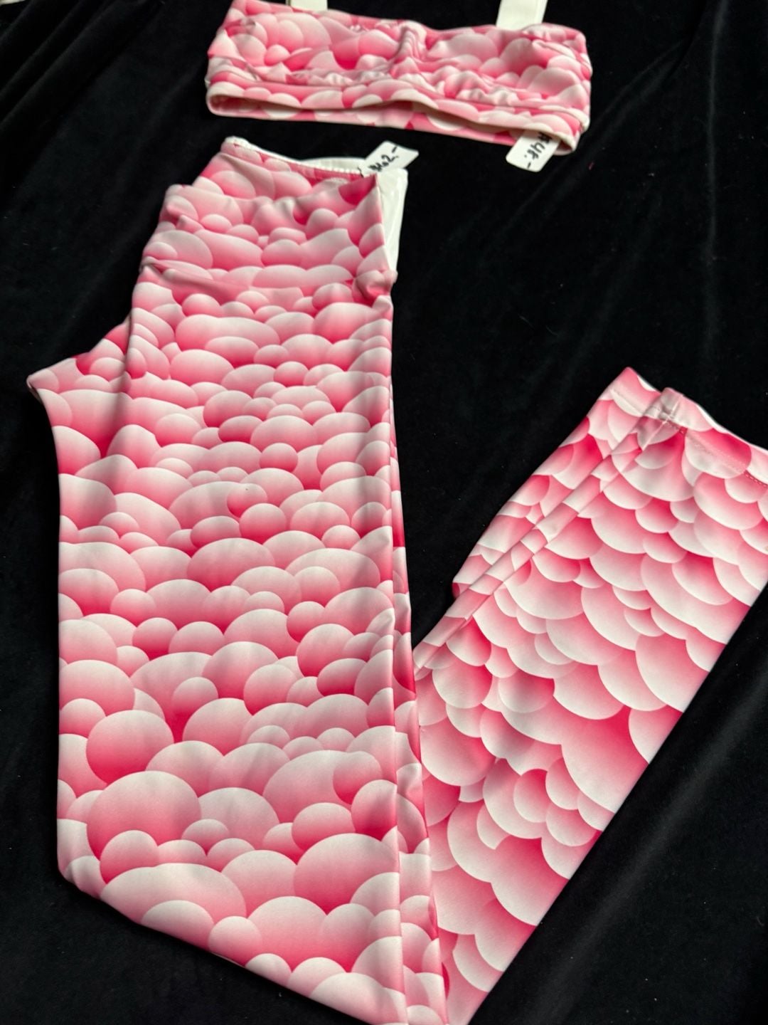 Pink workout set Bubble Print 4