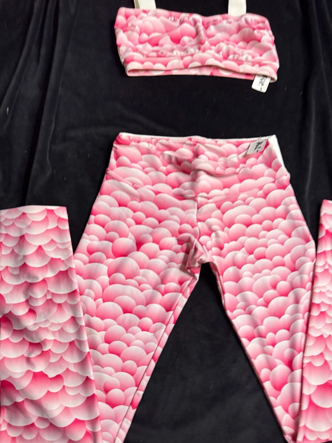 Pink workout set Bubble Print 5