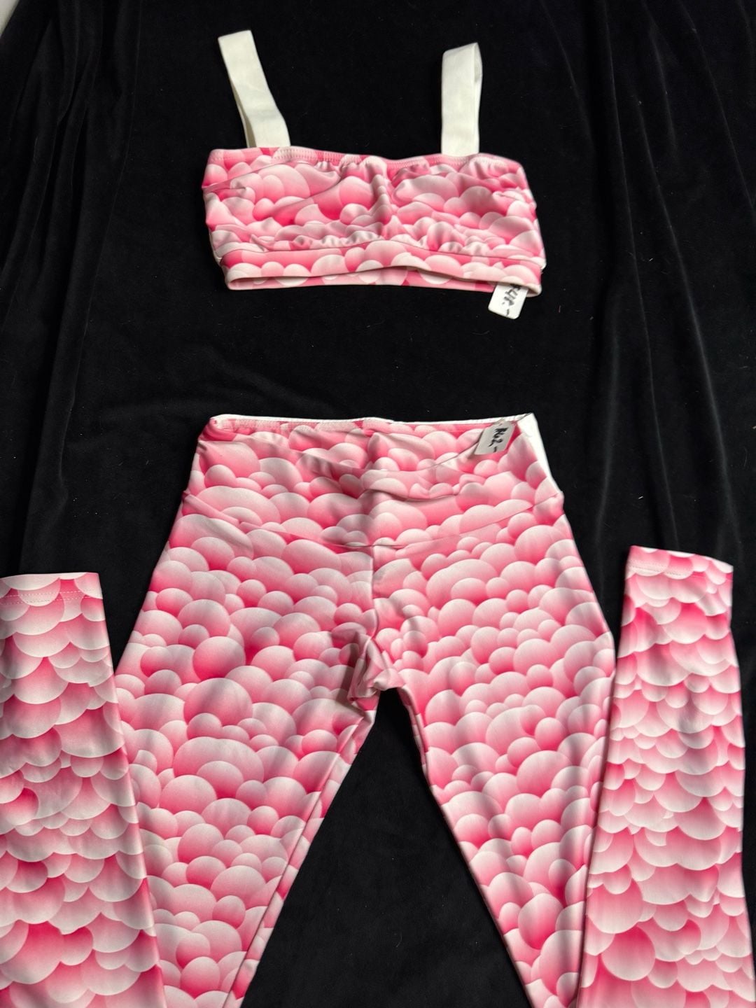 Pink workout set Bubble Print 7