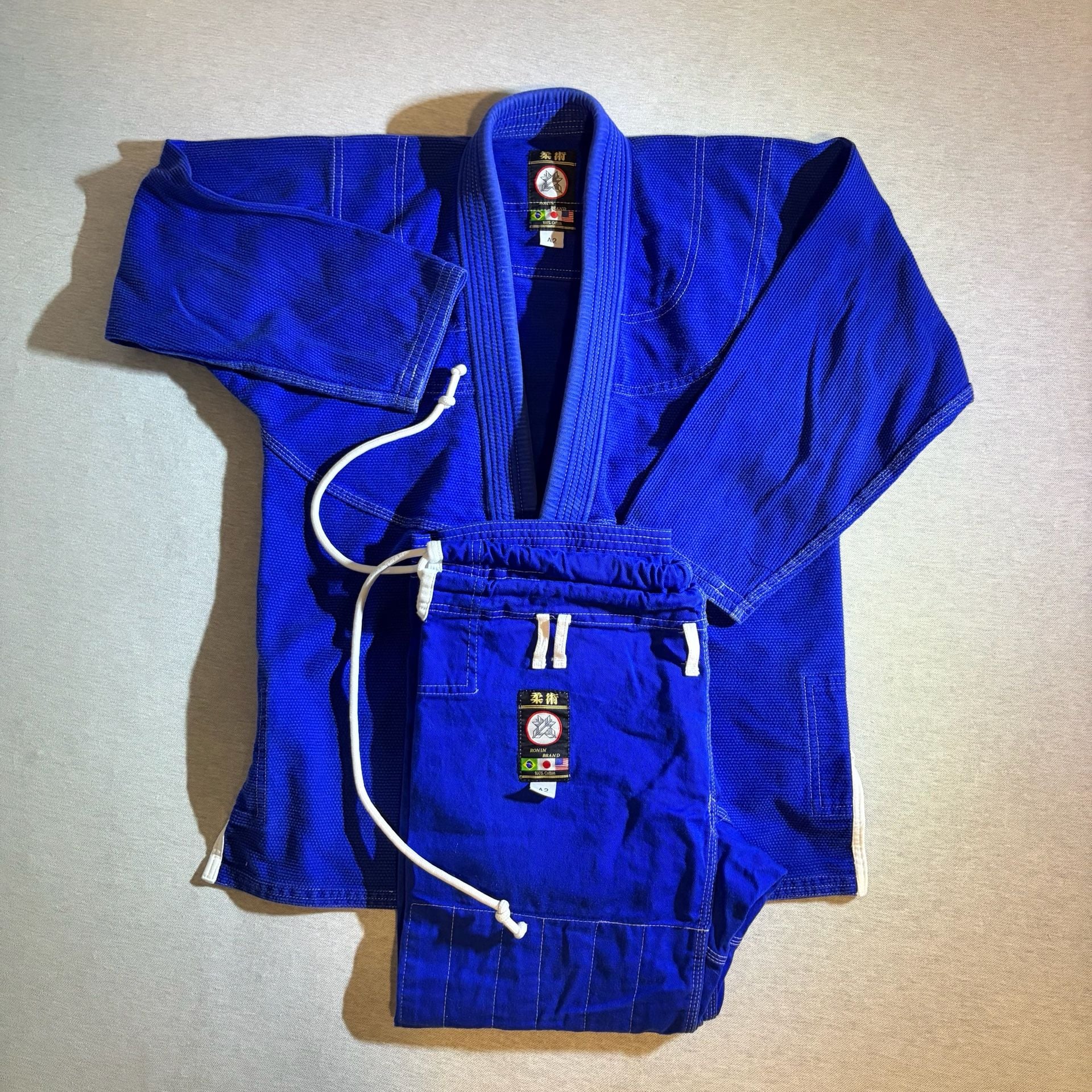 Ronin Brand Brazilian Jiu Jitsu BJJ Gi Kimono, Royal Blue, Size A2 1