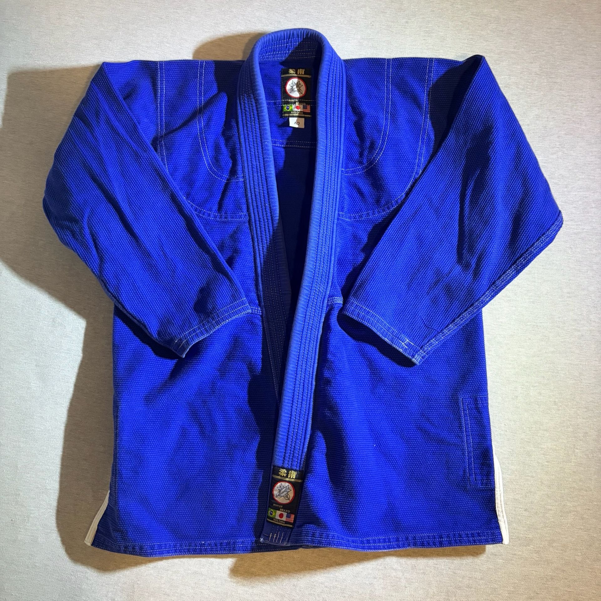 Ronin Brand Brazilian Jiu Jitsu BJJ Gi Kimono, Royal Blue, Size A2 6