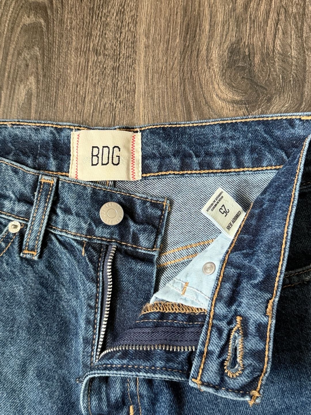 BDG Cowboy Jean High-Rise Distressed Straight Leg Jeans Size 25 3