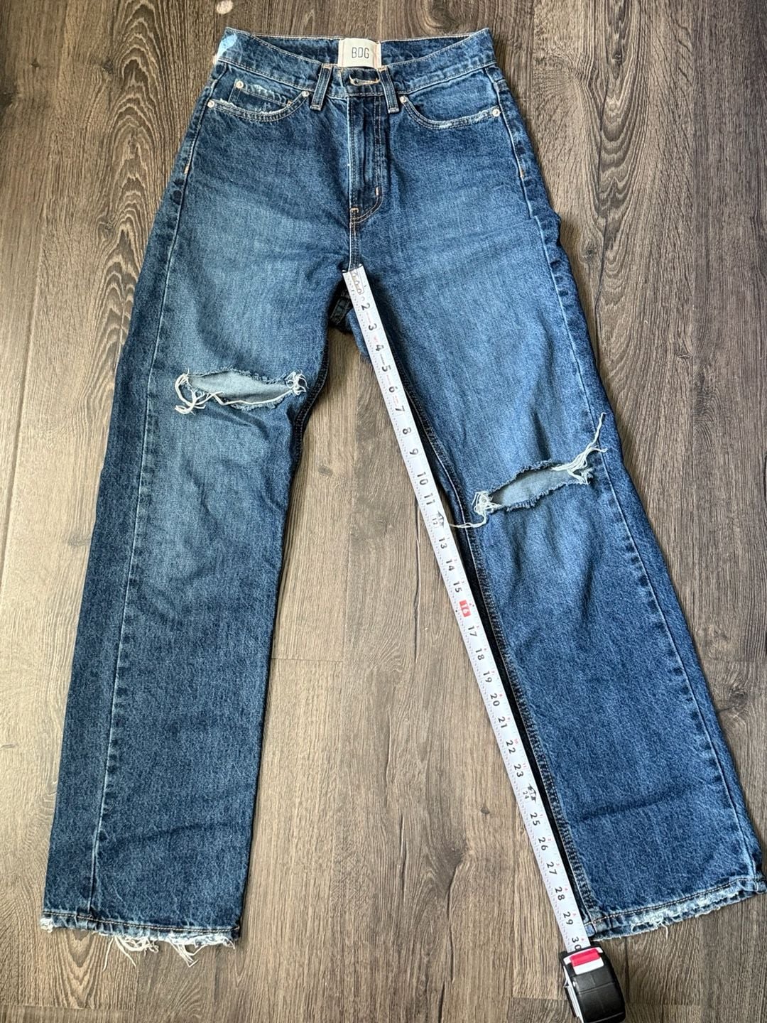 BDG Cowboy Jean High-Rise Distressed Straight Leg Jeans Size 25 5