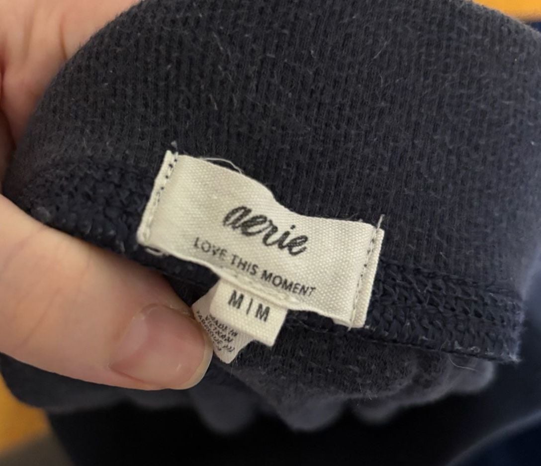 Aerie Navy Blue Fleece Lounge Sweatpants 3