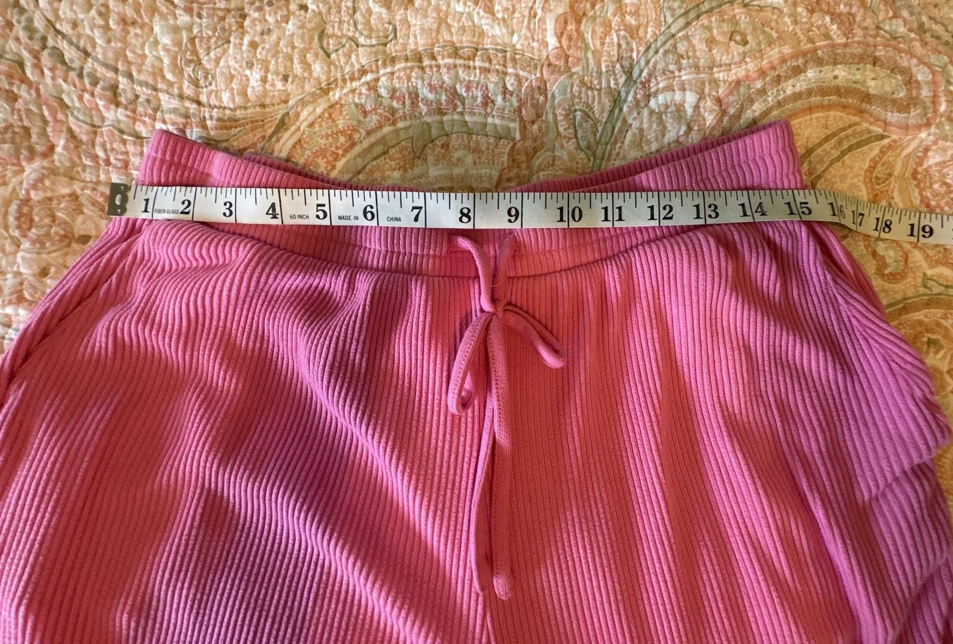 EUC Lands' End women’s Ribbed Lounge Set Tank Top & Pants - Pink, medium petite 9