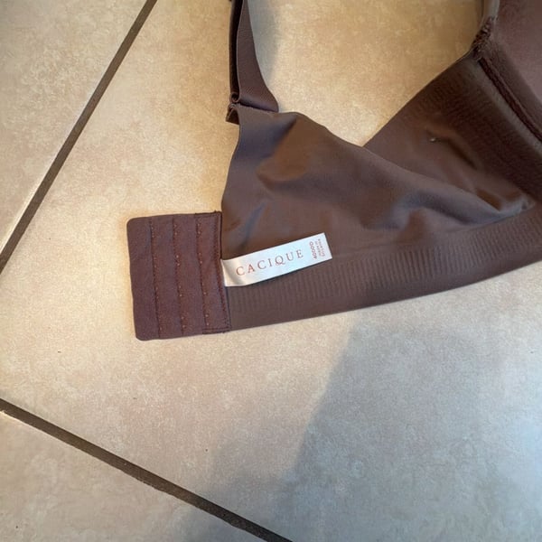 Cacique Brown Wireless Lounge Bralette Size 40DDD