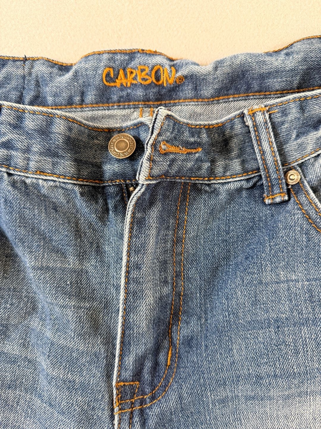 Carbon Low Rise Slim Straight Denim Jean Shorts Size 36/32 3