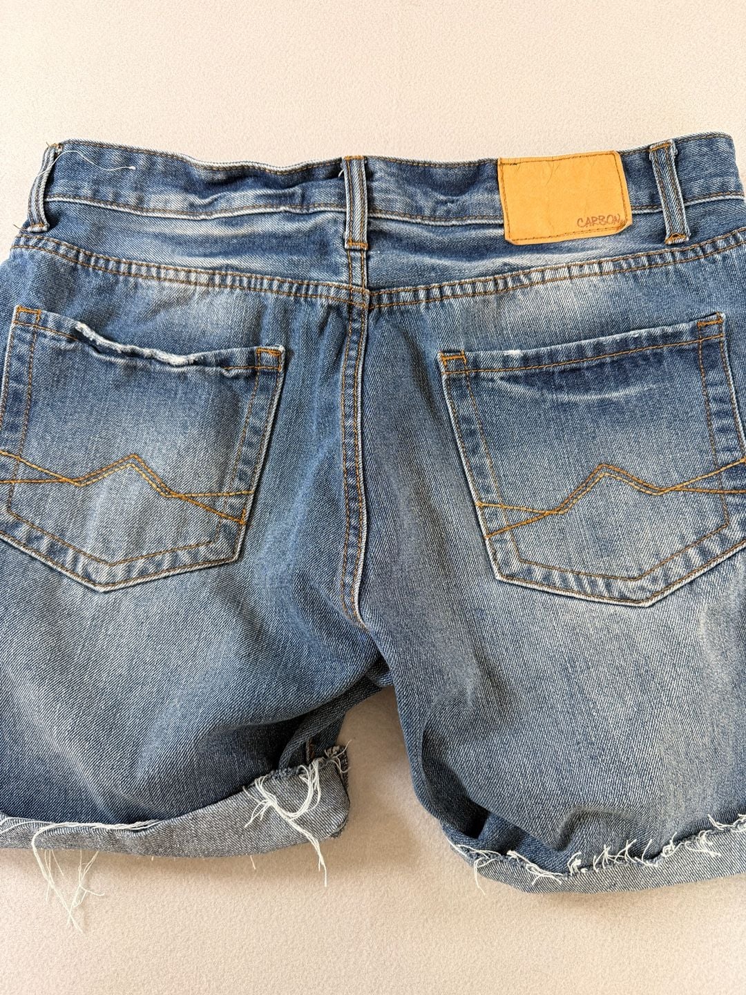 Carbon Low Rise Slim Straight Denim Jean Shorts Size 36/32 5