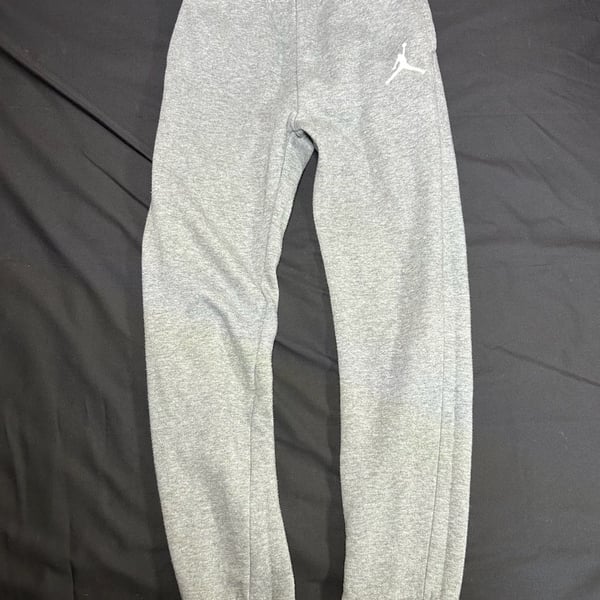 Jordan Boys Jumpman Logo Fleece Athletic Jogger Pants - Heather Grey