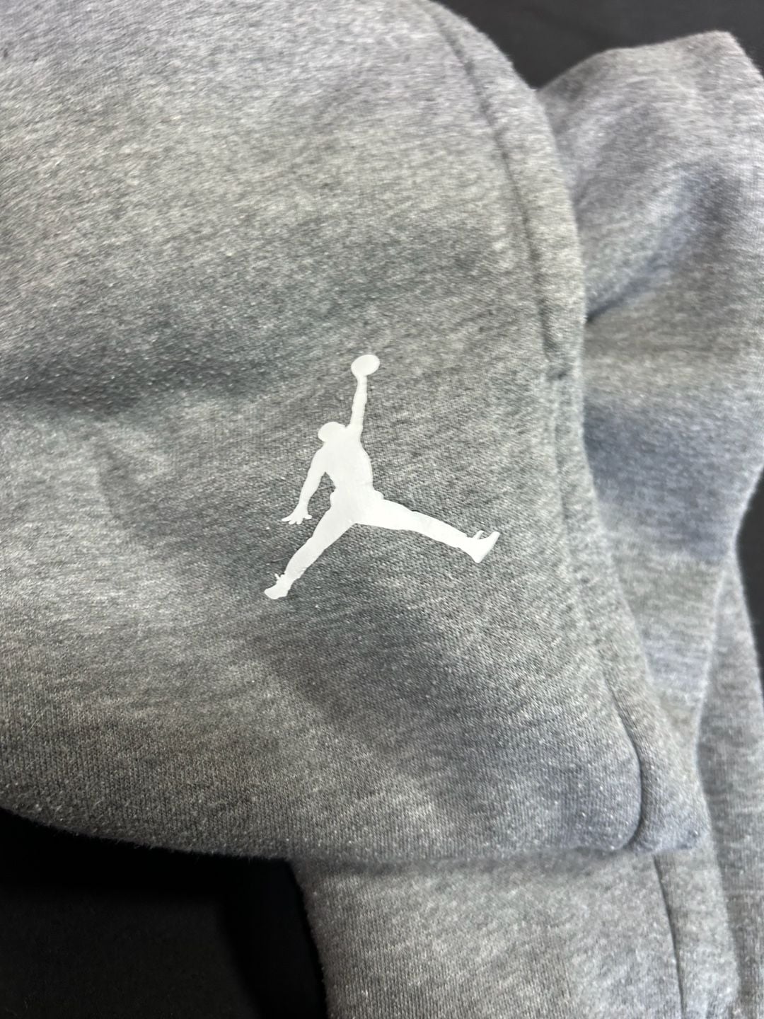Jordan Boys Jumpman Logo Fleece Athletic Jogger Pants - Heather Grey 3