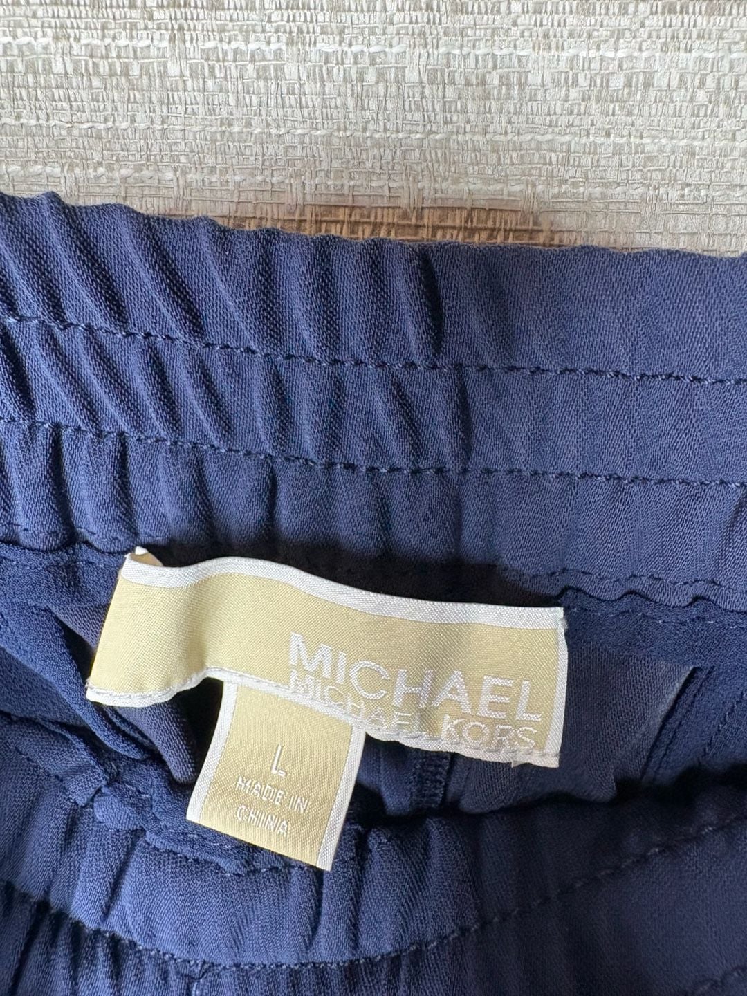 Michael Kors Women's Elastic Waist Drawstring Jogger Pants in Navy 5