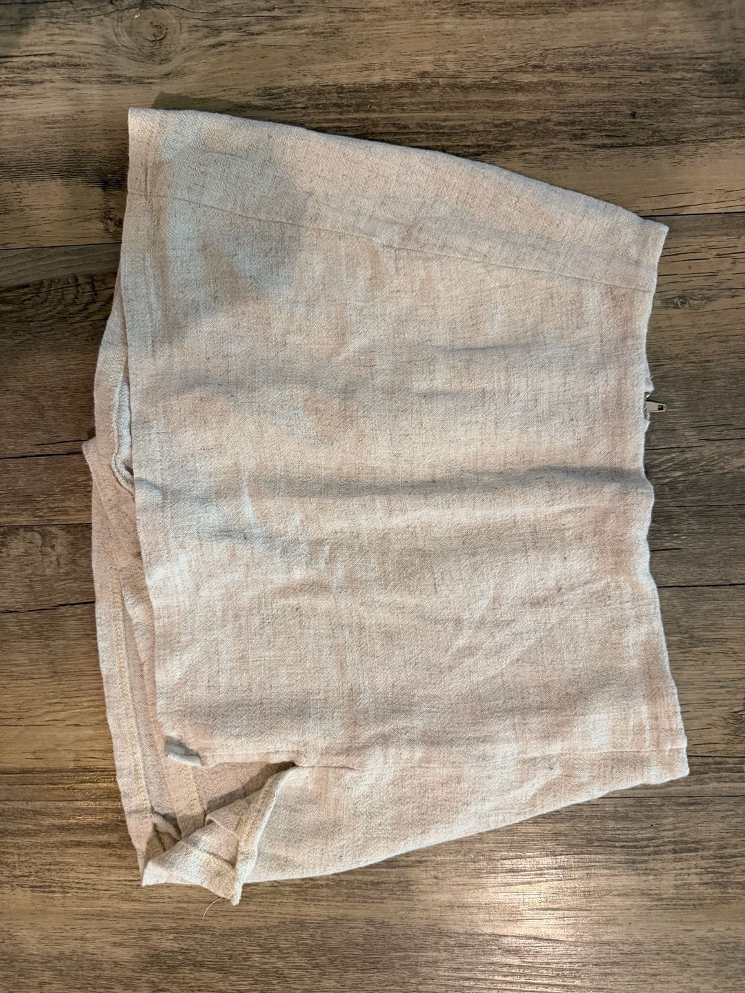 Altar'd State Linen-Blend Mini Skirt, Beige, Size XS 1