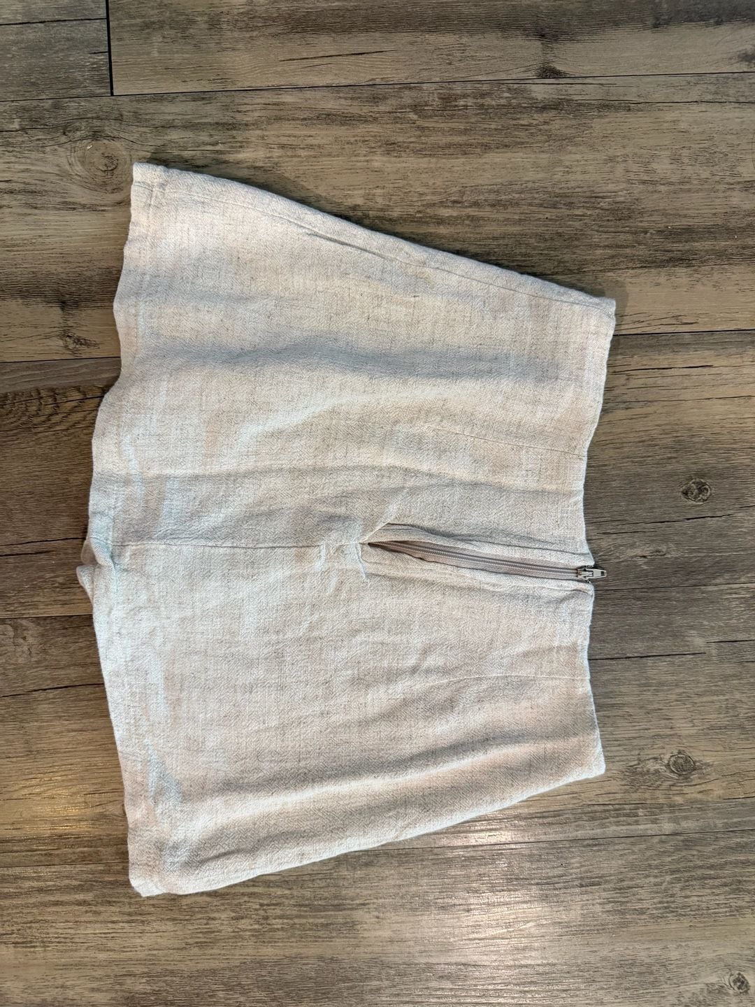 Altar'd State Linen-Blend Mini Skirt, Beige, Size XS 3